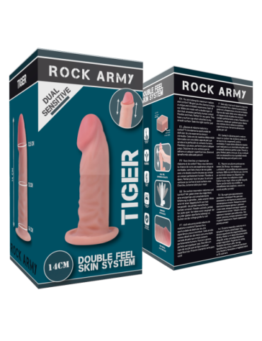 ROCKARMY DUAL DENSITY TIGER DILDO REALISTA 14CM