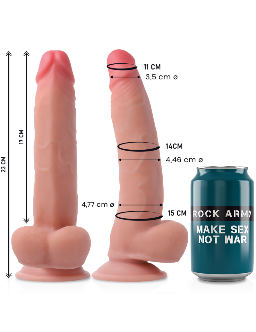 ROCKARMY DUAL DENSITY LEOPARD DILDO REALISTA 23 CM