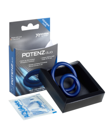 POTENZ DUO ANILLOS PARA PENE AZUL - M