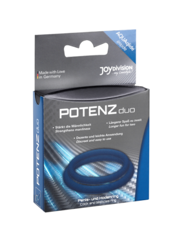 POTENZ DUO ANILLOS PARA PENE AZUL - M