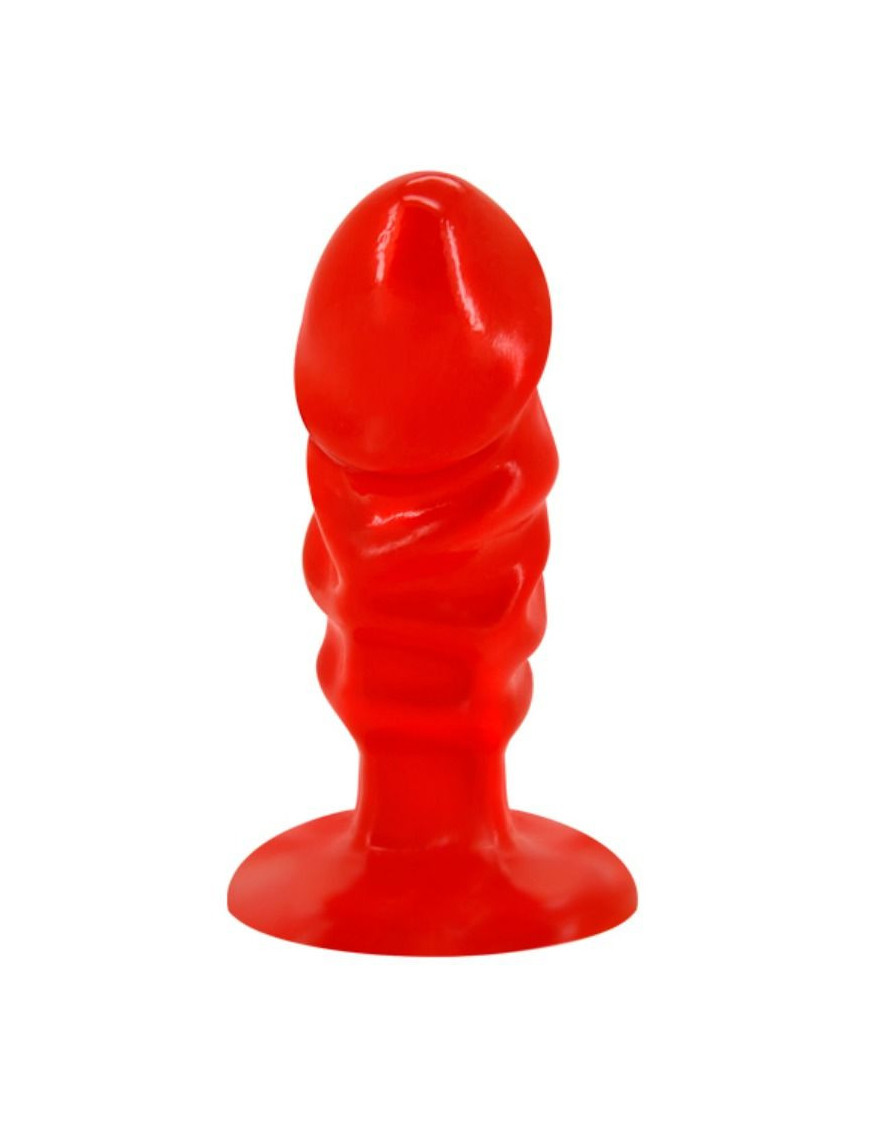 BAILE PLUG ANAL UNISEX CON VENTOSA ROJO