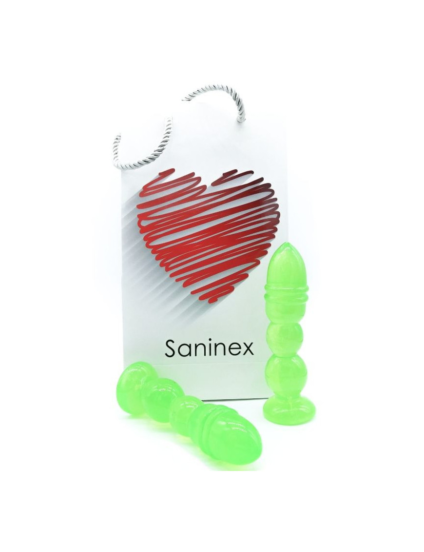 SANINEX DELIGHT PLUG-DILDO TRANSPARENTE VERDE