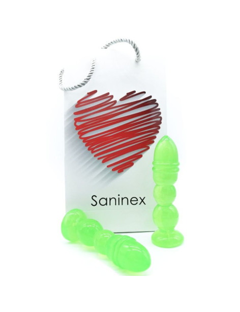 SANINEX DELIGHT PLUG-DILDO TRANSPARENTE VERDE