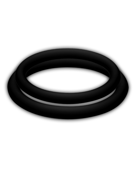 POTENZ DUO ANILLOS PARA PENE NEGRO - M