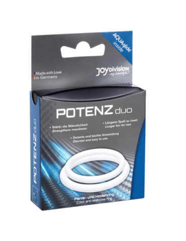 POTENZ DUO ANILLOS PARA PENE BLANCO - M