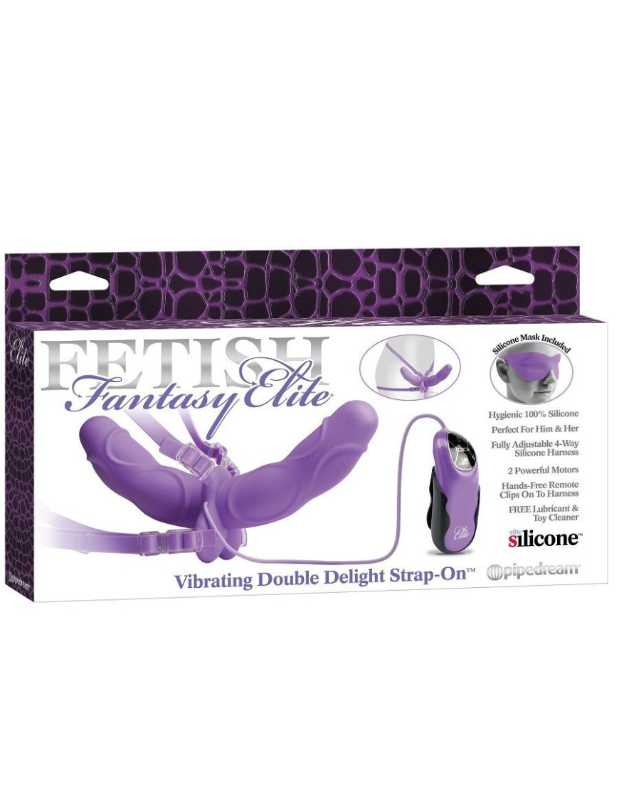 FETISH ELITE DOUBLE ARNES DOBLE VIBRADOR LILA 11.5CM