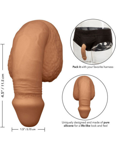 PACKING PENIS  PENE DE SILICONA 12.75CM CARAMELO