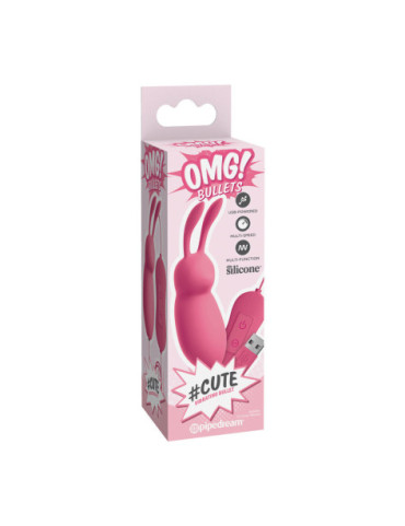 OMG CUTE  RABBIT VIBRADOR POTENTE ROSA USB