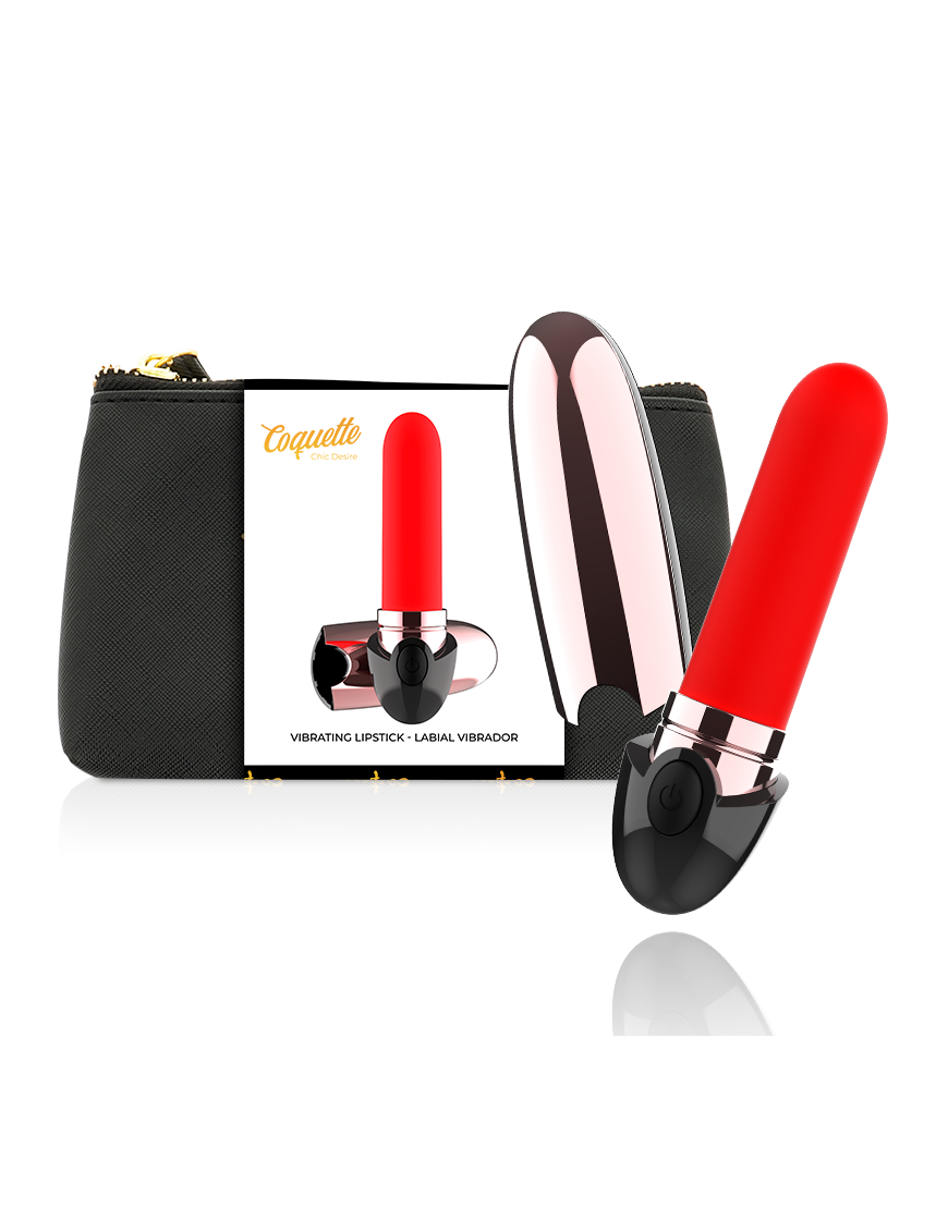 COQUETTE CHIC DESIRE PINTALABIOS VIBRADOR RECARGABLE LUXE NEGRO / GOLD