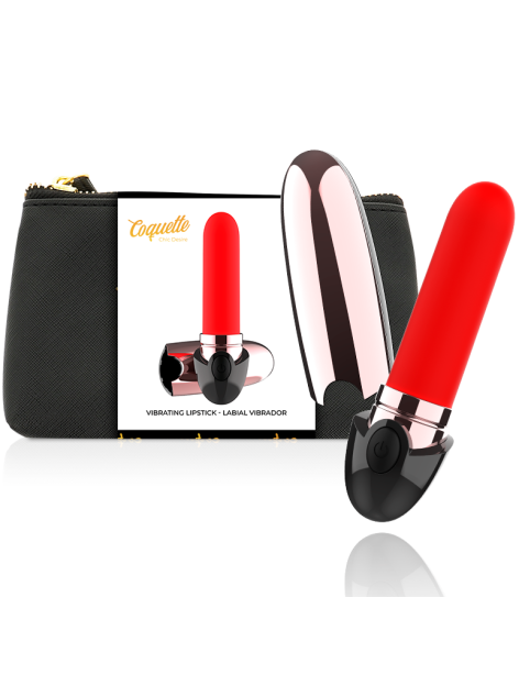 COQUETTE CHIC DESIRE PINTALABIOS VIBRADOR RECARGABLE LUXE NEGRO / GOLD