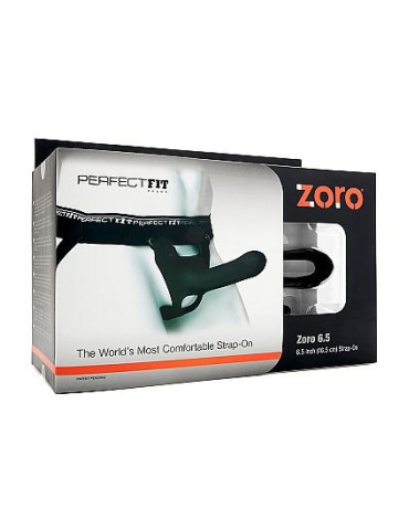 PERFECT FIT ZORO PENE SILICONA 16,5 CM CON ARNÉS NEGRO