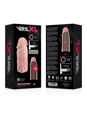 VIRILXL EXTENSION DE PENE LIQUID SILICONE V3 NATURAL