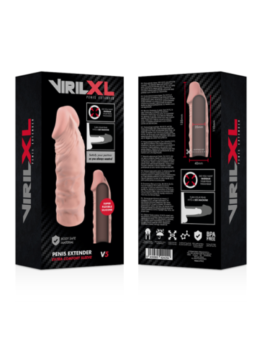 VIRILXL EXTENSION DE PENE LIQUID SILICONE V5 NATURAL