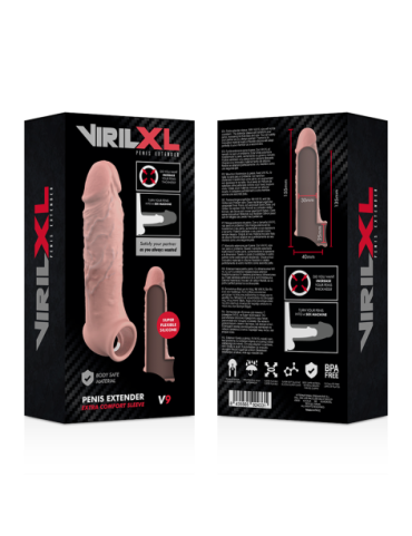 VIRILXL EXTENSION DE PENE LIQUID SILICONE V9 NATURAL