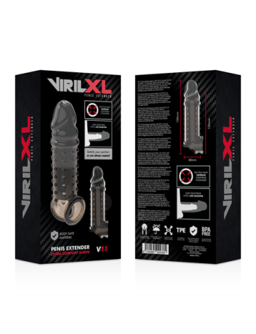 VIRILXL EXTENSION Y FUNDA DE PENE  V11 NEGRO