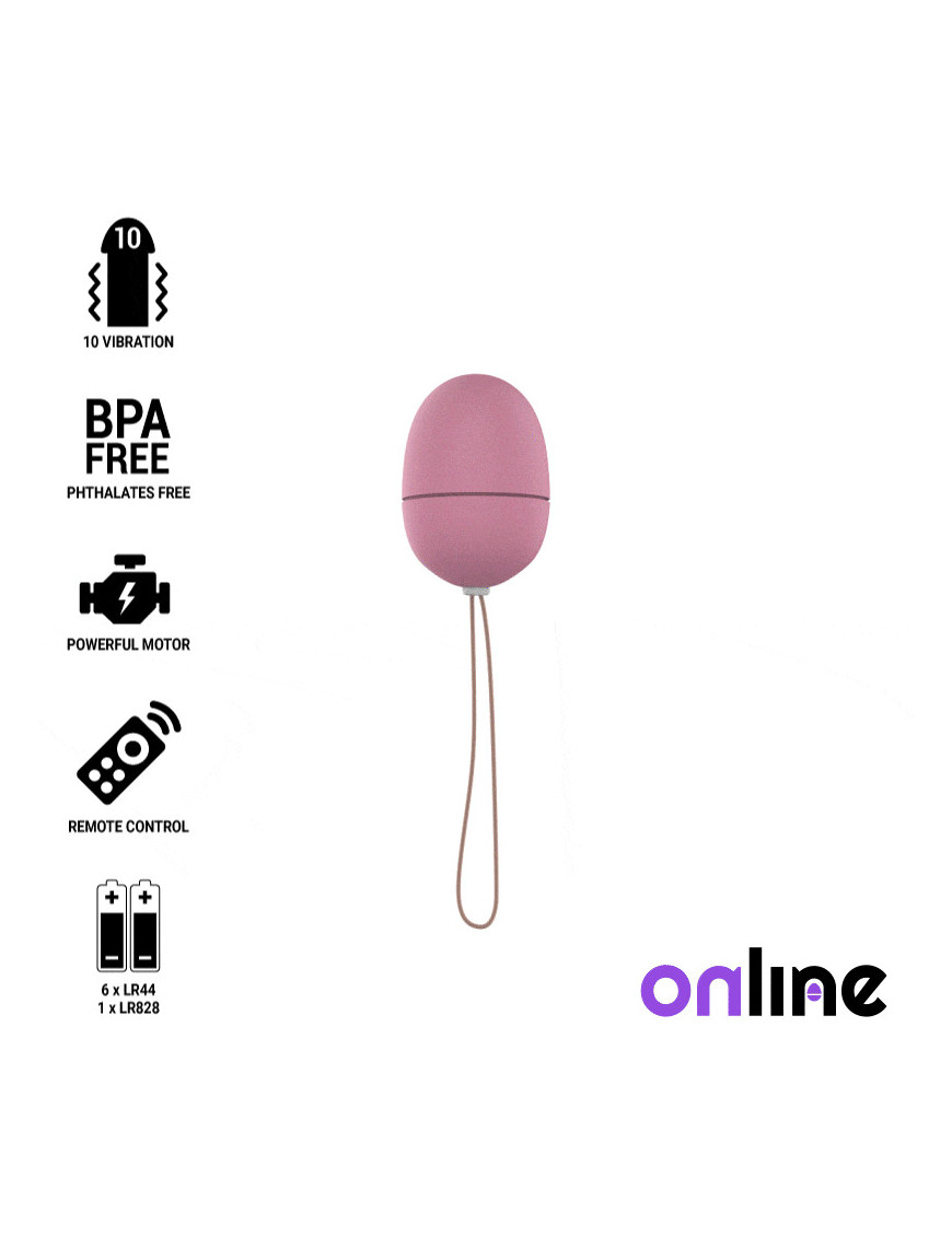 ONLINE HUEVO VIBRADOR CONTROL REMOTO S - ROSA