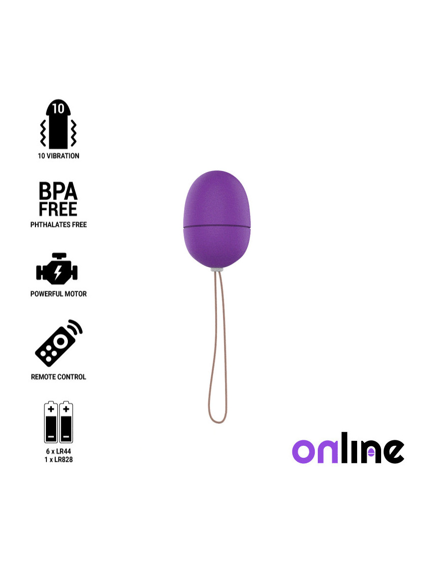 ONLINE HUEVO VIBRADOR CONTROL REMOTO S - LILA