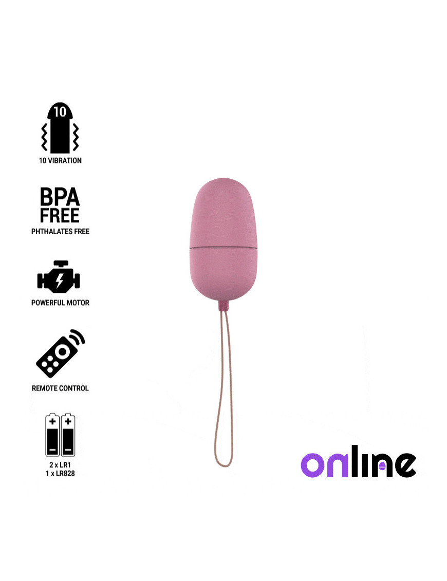 ONLINE HUEVO VIBRADOR CONTROL REMOTO M - ROSA