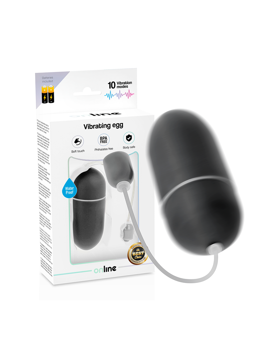 ONLINE HUEVO VIBRADOR WATERPROOF - NEGRO