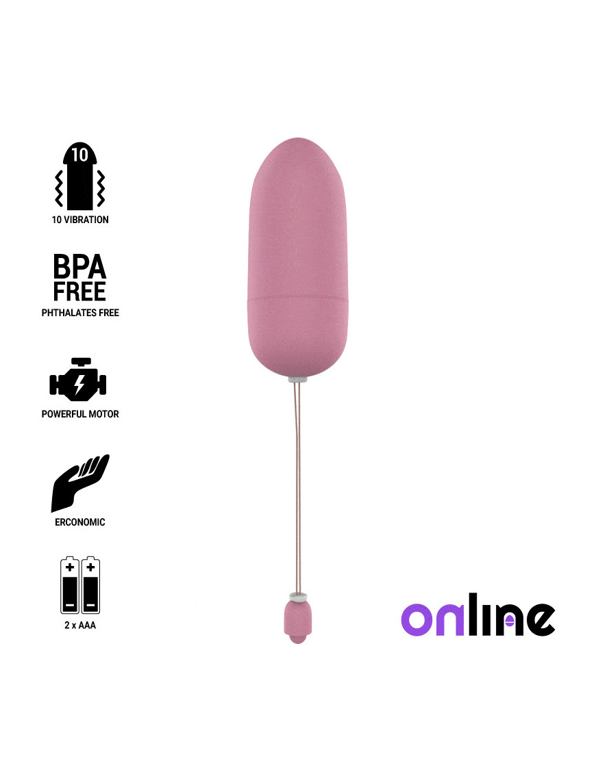 ONLINE HUEVO VIBRADOR WATERPROOF - ROSA