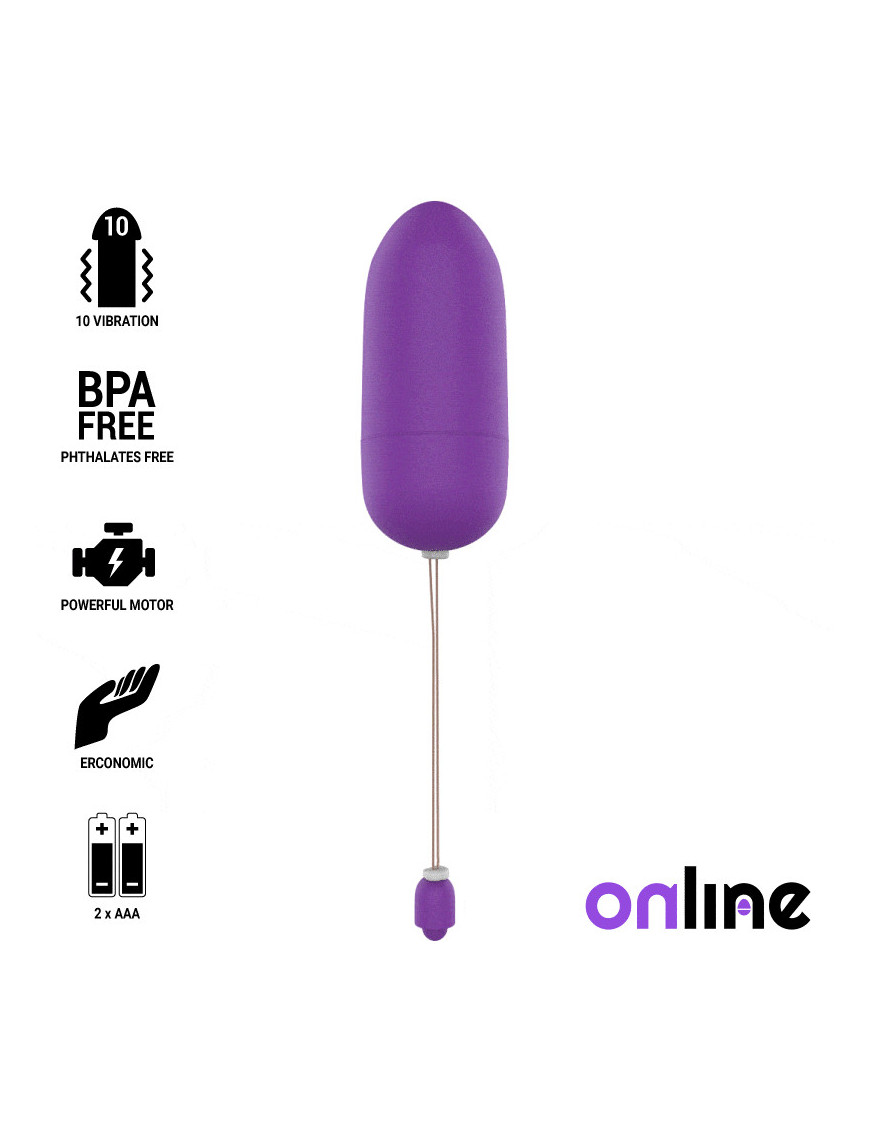 ONLINE HUEVO VIBRADOR WATERPROOF - LILA