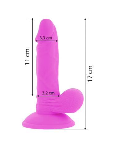 DIVERSIA DILDO FLEXIBLE CON VIBRACION 17 CM - LILA