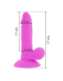 DIVERSIA DILDO FLEXIBLE CON VIBRACION 17 CM - LILA