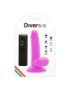 DIVERSIA DILDO FLEXIBLE CON VIBRACION 17 CM - LILA