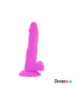 DIVERSIA DILDO FLEXIBLE CON VIBRACIÓN 18 CM - LILA