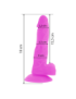 DIVERSIA DILDO FLEXIBLE CON VIBRACIÓN 18 CM - LILA