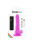 DIVERSIA DILDO FLEXIBLE CON VIBRACIÓN 18 CM - LILA