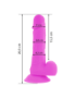 DIVERSIA DILDO FLEXIBLE CON VIBRACION 20.5 CM - LILA