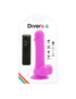 DIVERSIA DILDO FLEXIBLE CON VIBRACION 20.5 CM - LILA