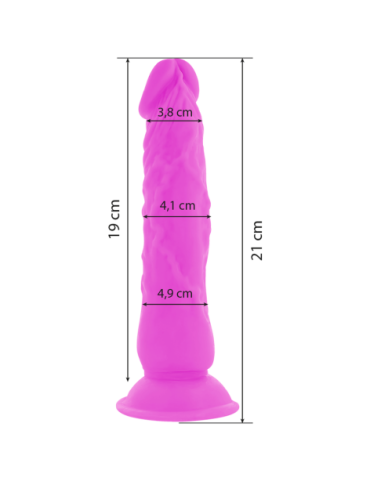 DIVERSIA DILDO FLEXIBLE CON VIBRACION 21 CM - LILA