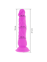 DIVERSIA DILDO FLEXIBLE CON VIBRACION 21 CM - LILA