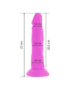 DIVERSIA DILDO FLEXIBLE CON VIBRACION 23 CM - LILA