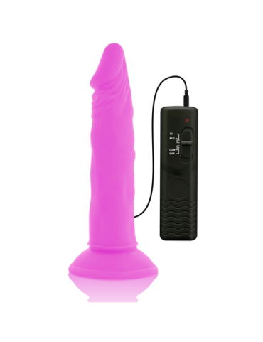 DIVERSIA DILDO FLEXIBLE CON VIBRACION 23 CM - LILA