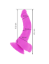 DIVERSIA DILDO FLEXIBLE CON VIBRACION 21.5 CM - LILA