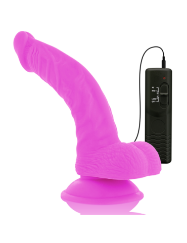 DIVERSIA DILDO FLEXIBLE CON VIBRACION 21.5 CM - LILA