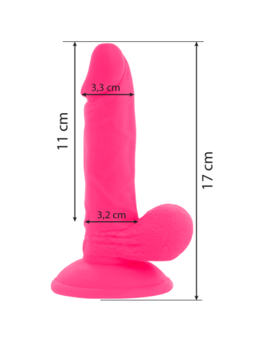 DIVERSIA DILDO FLEXIBLE CON VIBRACION 17 CM - ROSA