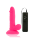 DIVERSIA DILDO FLEXIBLE CON VIBRACION 17 CM - ROSA