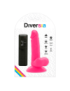 DIVERSIA DILDO FLEXIBLE CON VIBRACION 17 CM - ROSA