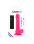 DIVERSIA DILDO FLEXIBLE CON VIBRACION 20.5 CM - ROSA