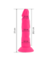 DIVERSIA DILDO FLEXIBLE CON VIBRACION 23 CM - PINK