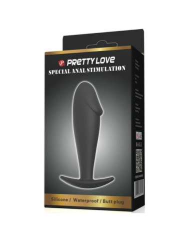 PRETTY LOVE PLUG ANAL SILICONA FORMA PENE - NEGRO