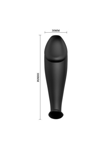 PRETTY LOVE PLUG ANAL SILICONA FORMA PENE Y 12 MODOS VIBRACION - NEGRO