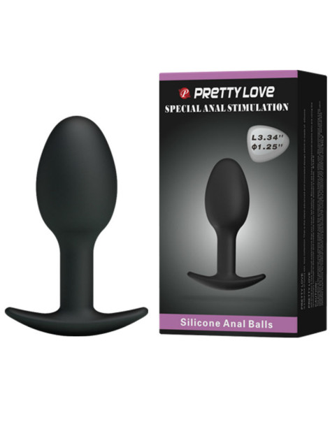 PRETTY LOVE PLUG ANAL SILICONA 6.5 CM NEGRO