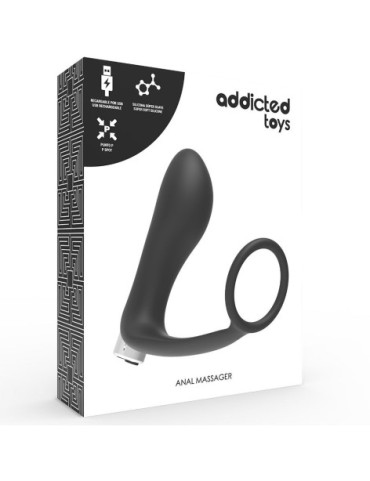 ADDICTED TOYS VIBRADOR PROSTÁTICO RECARGABLE NEGRO