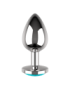 COQUETTE CHIC DESIRE PLUG ANAL DE METAL TALLA L CRISTAL AZUL 4 X 9CM