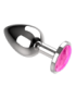 COQUETTE CHIC DESIRE PLUG ANAL DE METAL TALLA L CRISTAL PINK 4 X 9CM